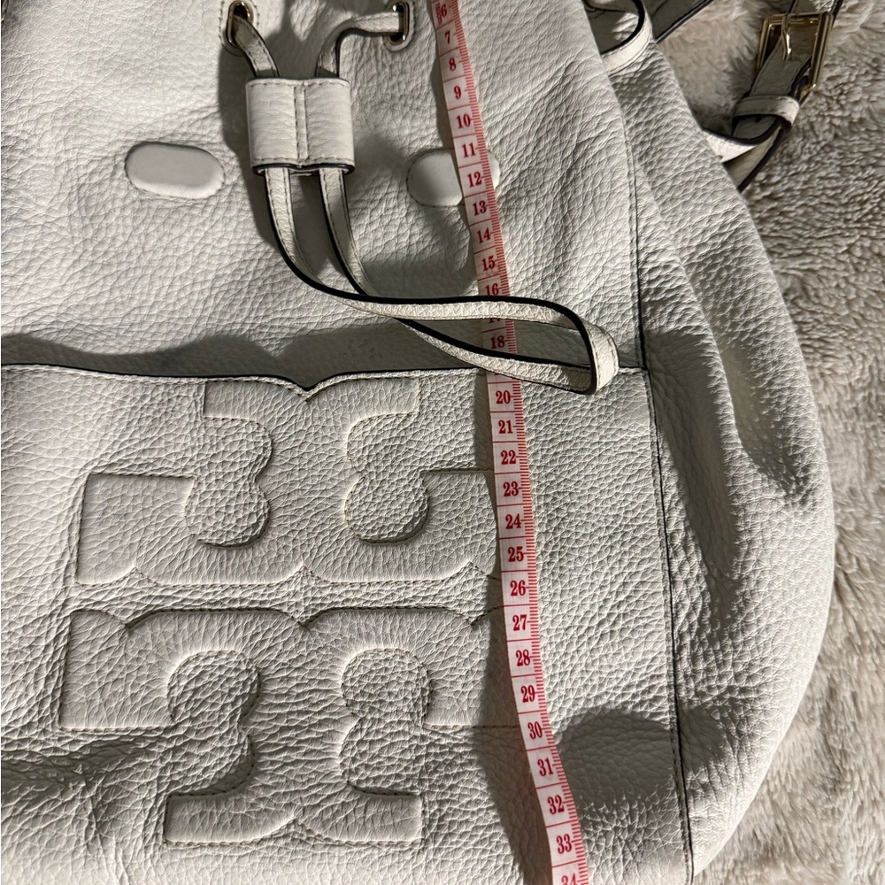 Tory Burch Cream Leather Backpack - Picture 13 of 13